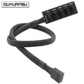 Hub ventola PWM Raffreddamento CPU per PC Cavo di alimentazione ventola 4/3PIN Adattatore hub Custodia divisoria per ventole di raffreddamento del computer da 1 a 5 (40 cm)