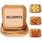 50/100PCS Friggitrice Ad Aria Carta Usa E Getta Quadrato Rotondo Carta Da Forno Piastra Per Barbecue Tappetino Antiaderente Forno Da Cucina Olio Assorbente Strumento di Carta