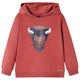 vidaXL Kids' Hooded Sweatshirt Burnt Red 104