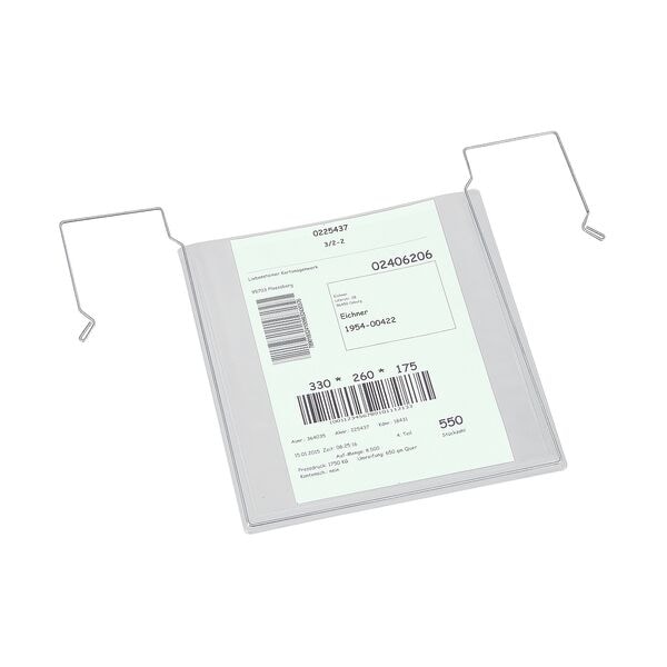 EICHNER 20x Drahtbügeltaschen A5 hoch - ohne Klappe grau