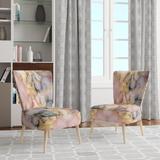 Designart "Segment Layers of Marbled Rock" Upholstered Fractals Accent Chair and Arm Chair