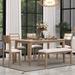 Classic and Traditional Style 6 - Piece Dining Set, Includes Dining Table, 4 Upholstered Chairs & Bench