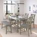 6 Piece Dining Table Set Wood Dining Table and chair Kitchen Table Set with Table, Bench and 4 Chairs, Rustic Style