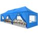 DreamDwell Home 30 Ft. W x 10 Ft. D Steel Party Tent Metal/Steel/Soft-top in Gray | 122.4 H x 360 W x 120 D in | Wayfair US01+WAPC000056_BL_N#ROO