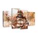 Elephant Stock Buddhist Happy Buddha Multi Piece Canvas Print 4 Pieces Canvas in Brown | 84 H x 54 W x 1.25 D in | Wayfair RV-160_happy-buddha