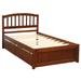 Twin Size Wood Storage Bed with 2 Drawers and Headboard Platform Frame for Kids, Teens, Girls, Boys Space-Saving, Easy Assembly