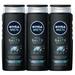 Nivea Men Deep Clean Rock Salts Body Wash Exfoliating Rock Salt Body Wash 3 Pack of 16.9 Fl Oz Bottles