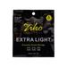 ZIKO DAG-010 Extra Light Acoustic Folk Guitar Strings - High Carbon Steel Core Brass Wound Corrosion-Resistant 6-Piece Set for Beginners and Daily Practice