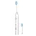 SHENGXINY Electric Toothbrush Set Clearance USB Charging Electric Toothbrush Electric Toothbrush With 2 Brush Heads Smart 5-ModesTimer Electric Toothbrush IPX7 White
