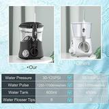 Oral Irrigator Water Flosser 600ml Water Picks For Teeth Cleaning With 10 Pressures & 8 Tips For Family Use Powerful Teeth Cleaner For Teeth/Braces Cleaning And Flossing