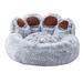 Duixinghas Pet Nest Plush Bed Pet Nest Paw-shaped Pet Bed Warm Comfortable Anti-slip Fluffy Plush Cat Dog Sleeping Nest Pet Supplies Non-slip Bottom Pet Bed