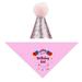 Pet drool towel hat bow tie party outfit dog birthday decorations pink