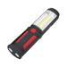 USB Rechargeable COB and LED USB Flashlight Torch Work Light Stand Magnetic with hook Flashlights for Outdoor (Red)