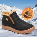 TUWABEII Snow Boots - No Zipper Women S Shoes Boots Winter Low Thick Bottom Women Water Proof Non-Slip Padded Thickening Warm Cotton Plus Size