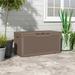 Patiowell 100 Gallon Resin Deck Box Large Outdoor Storage Box with Padlock for Patio Furniture Brown