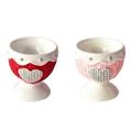 2Pcs European-style Ceramic Breakfast Egg Cup Table Egg Holder for Home