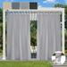 Lapalife Outdoor Patio Curtains Waterproof Tab Top 52 x 84 Blackout Privacy Thermal Insulated Curtains for Pergola Porch 1 Panel Light Gray