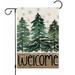 Christmas Garden Flag 12x18 Inch Double Sided Burlap for Outside Decoration Snowflakes Xmas Trees Welcome Christams Winter Outdoor Decor