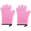 1 Pair Heat Resistant Silicone Gloves Oven Mitts for Cooking Baking Grilling