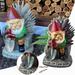 Clearance TOFOTL Game-of-Gnomes Garden Gnome Comical Garden Gnome Hand-Painted-Weatherproof Ceramic Gnome