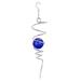 Uxcell 13 Gazing Ball Spiral Tail Decorative Wind Spinners with Crystal Glass Ball for Hanging Decor Blue