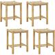 xrboomlife 26 Counter Height Wood Stools Set of 2 Rattan Barstools Max Load 330 Lbs Armless Saddle Kitchen Stools Backless Wicker Stools for Kitchen Counter Indoor Outdoor