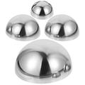 4pcs Stainless Steel Garden Hemisphere Garden Gazing Balls Garden Decorative Balls