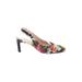 Ron White Heels: Pumps Stilleto Cocktail Black Print Shoes - Women's Size 41 - Almond Toe