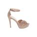 Nine West Heels: Strappy Stiletto Glamorous Pink Shoes - Women's Size 6 1/2 - Open Toe