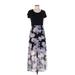 Vince Camuto Casual Dress: Black Floral Dresses - Women's Size Small