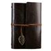 Frogued 1Pc 80 Sheets Vintage Loose Leaf Diary Journal Blank Notebook School Stationery (Coffee M)