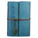 Frogued 1Pc 80 Sheets Vintage Loose Leaf Diary Journal Blank Notebook School Stationery (Lake Blue M)