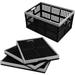 42 L Plastic Collapsible Storage Crate Folding Milk Crate Storage Bins 4 Packs