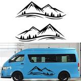 Fule 2pcs RV Camper Caravan Sticker Decal Woods Graphic Mountains Universal