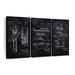 17 Stories Guided Missile BW Patent Multi Piece Canvas Print On Canvas 3 Pieces by Patent Hunter Set Canvas in Black | Wayfair