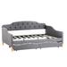 Red Barrel Studio® Johnitta Full/Double Daybed Upholstered/Linen in Brown/Gray | 38.6 H x 79.5 W x 56.3 D in | Wayfair