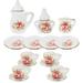 1 Set of Miniature Doll House Tea Pot and Cup Models Doll House Tea Ware Doll House Supplies