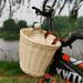 Fattazi Bike Basket Kids Front Handlebar Bike Basket Rattan Woven Basket