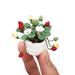Sokhug Clearance Artificial 1/12 Dollhouse Flower Miniature Exquisite Green Plant Ornament Decor