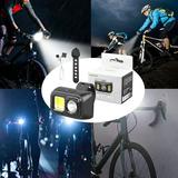 LSLJS Bike Lights for Night Riding Rechargeable Bike Flashlight Dual Light Sources USB Mini Headlights Portable LED Bike Lights for Night Riding Cycling Hiking Camping Emergency Signaling Tool