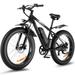 Speedrid Electric Bike 26 x 4 Fat Tire Electric Bike for Adult 3H Fast Charge 20mph Electric Mountain Bike with 500W 48V Removable Lithium-Ion Battery Lockable Suspension Fork- Shimano 7 Speed