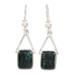 Mayan Peaks in Dark Green,'Dark Green Jade Dangle Earrings from Mexico'