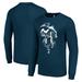 Men's Starter Navy New England Patriots Logo Graphic Long Sleeve T-Shirt