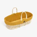 The Little Green Sheep Natural Knitted Moses Basket and Mattress (Supplier Colour: Honey)