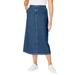 Plus Size Women's Carpenter Skirt by Woman Within in Medium Stonewash (Size 18 W)