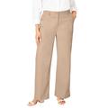 Plus Size Women's Stretch CottonChino Wide-Leg Trouser by Jessica London in New Khaki (Size 22 W)