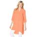 Plus Size Women's High Low Tunic by Woman Within in Orange Melon (Size L)