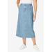 Plus Size Women's Carpenter Skirt by Woman Within in Light Stonewash (Size 20 W)