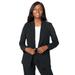 Plus Size Women's Cinch Back Bi-stretch Blazer by Jessica London in Black (Size 26 W)