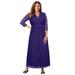 Plus Size Women's Stretch Lace Maxi Dress by Jessica London in Midnight Violet (Size 32 W)